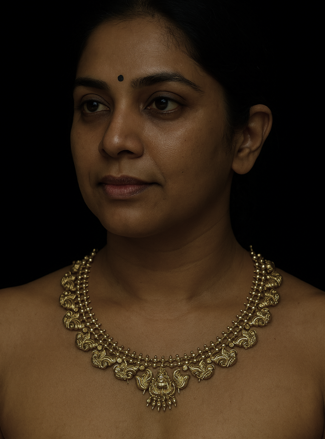 Portrait with Lakshmi Haar